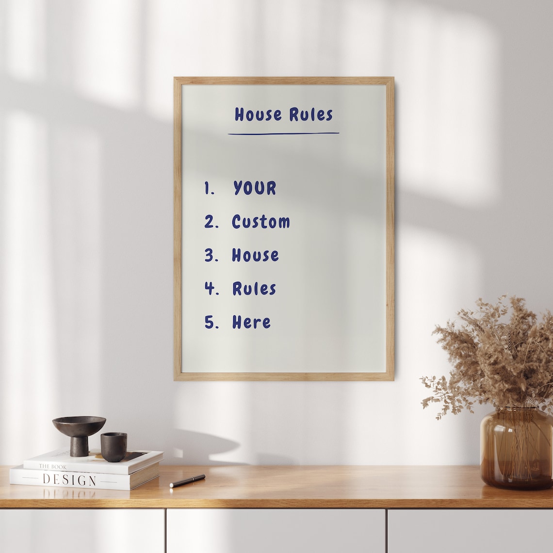Custom Home Rules Poster, Handwritten House Rules - Image 2