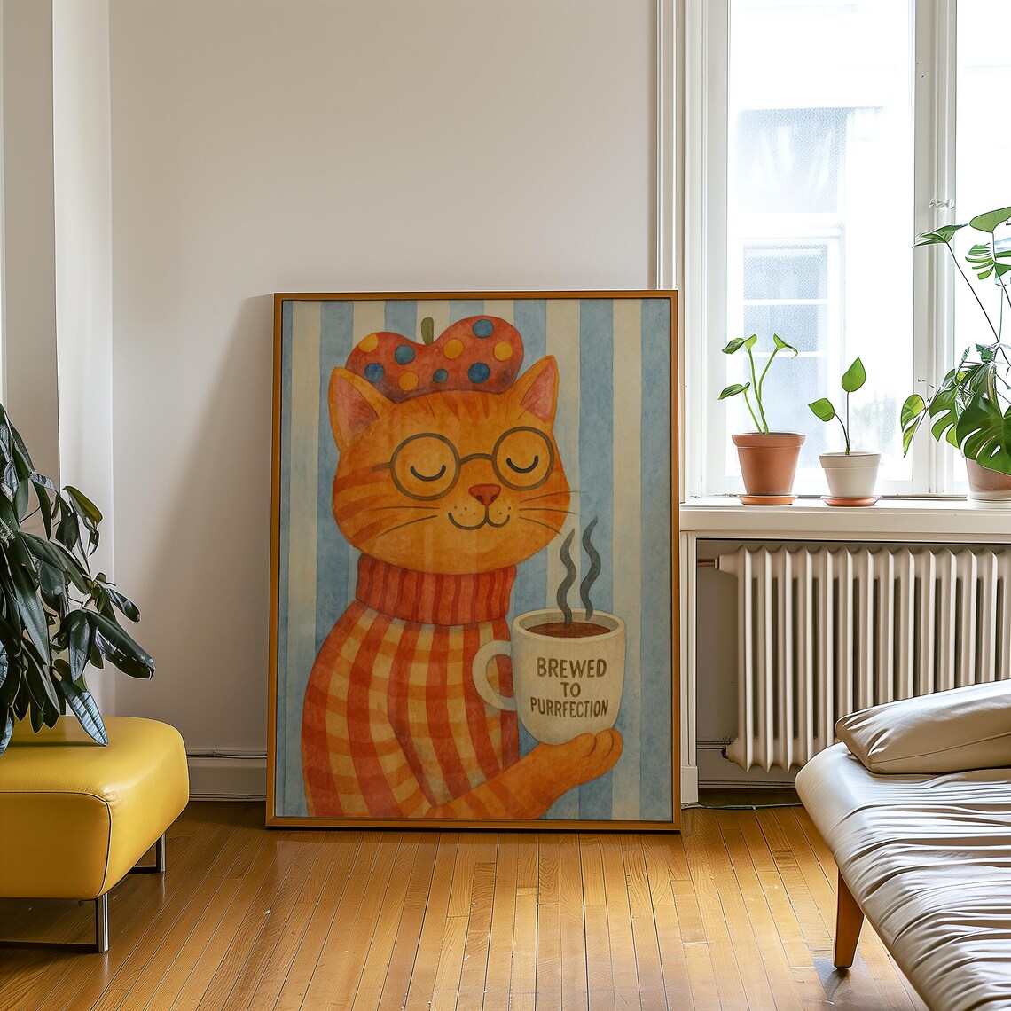 Cat Coffee Poster, Cozy Cat Kitchen Decor - Image 5