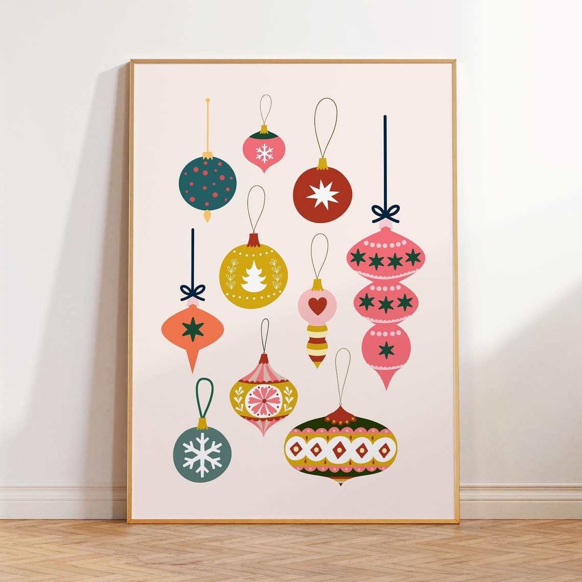 Christmas Baubles Holiday Art Print - Image 3