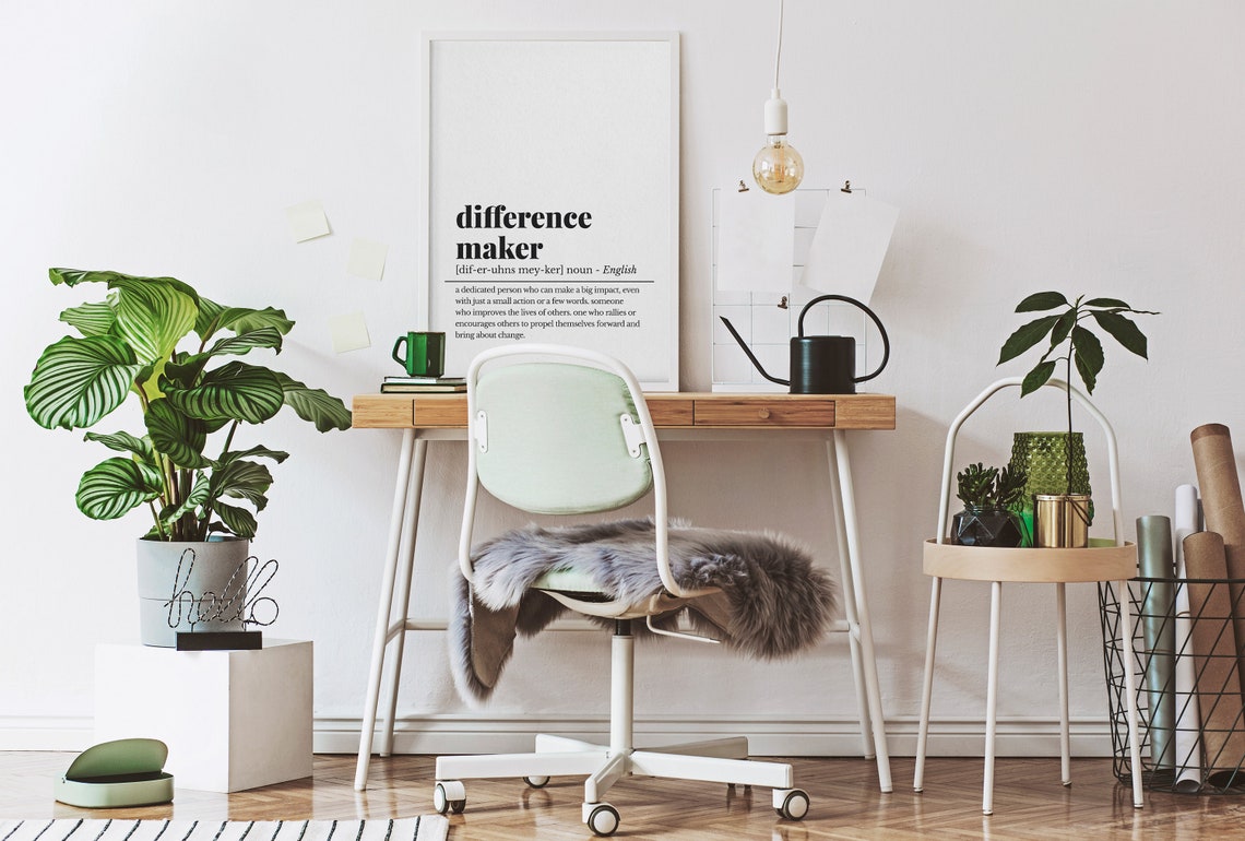 Difference Maker Definition Noun Typography Appreciation Poster - Image 4