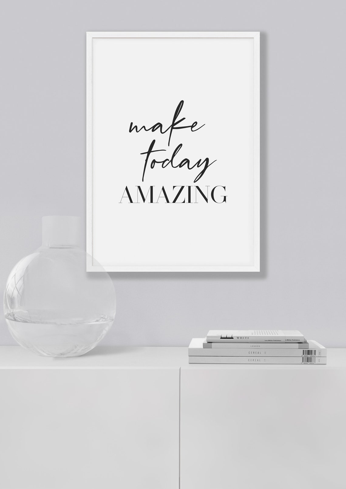 Make Today Amazing Elegant Script Positive Motivational Poster - Image 3