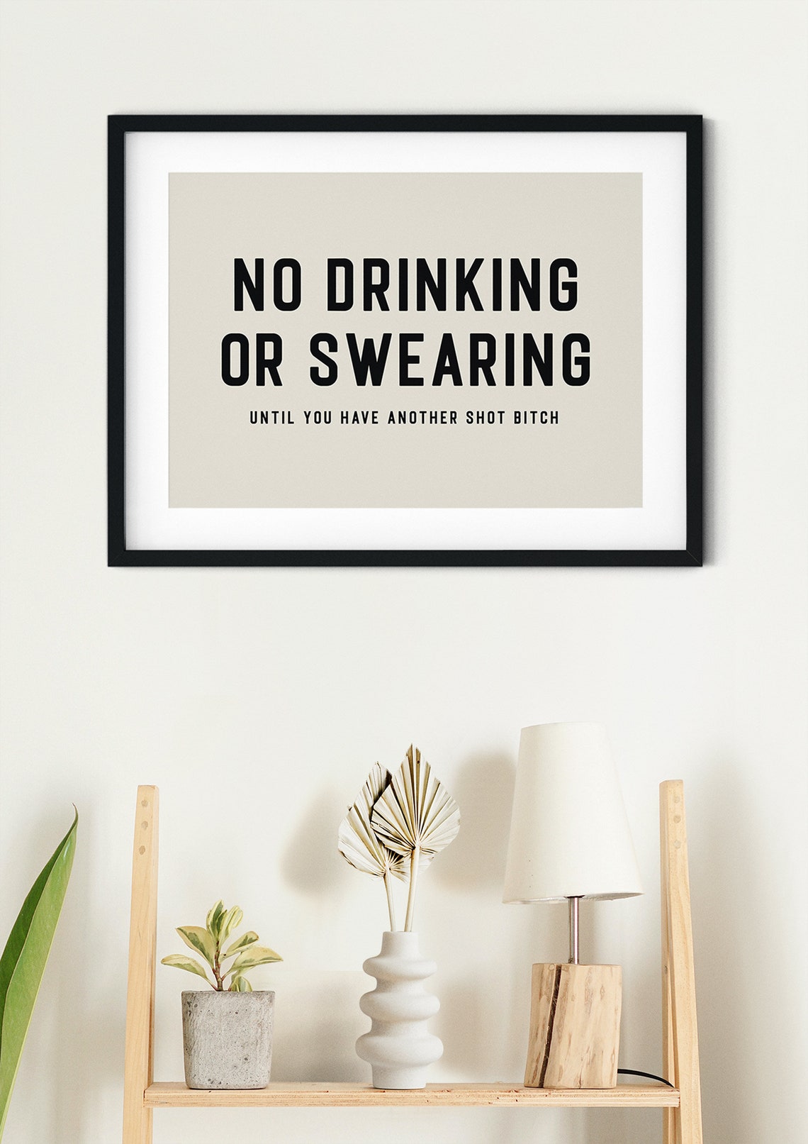 Funny No Drinking Or Swearing Another Shot Bitch Bar Cart Poster - Image 4