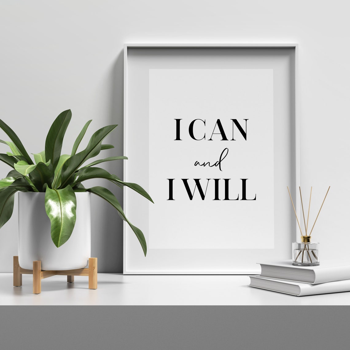 I Can And I Will Bold Motivational Inspirational Office Poster - Image 4