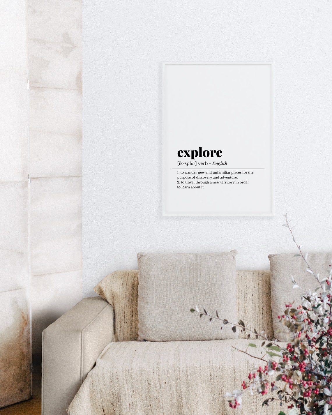 Explore Definition Dictionary Art Travel Adventure Quote Wall Poster - Image 3