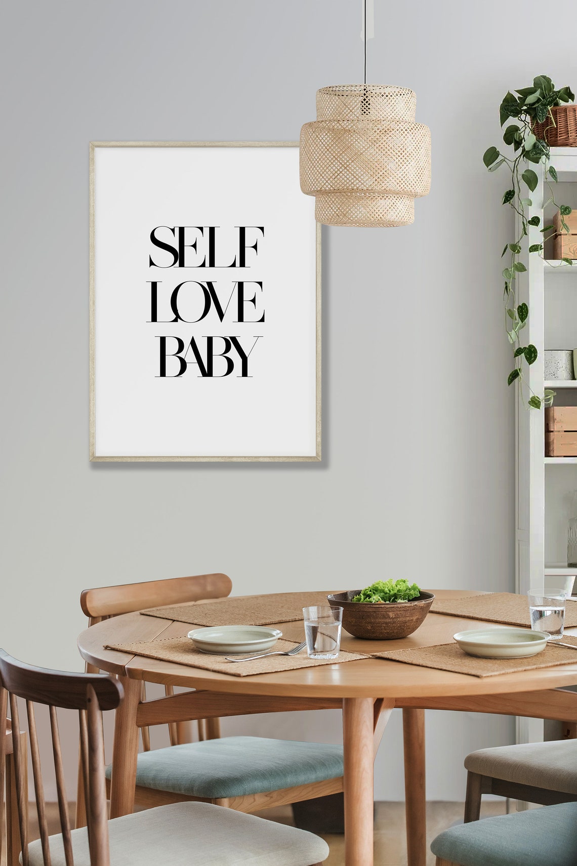 Self Love Baby Bold Black Serif Affirmation Wall Quote Poster - Image 5