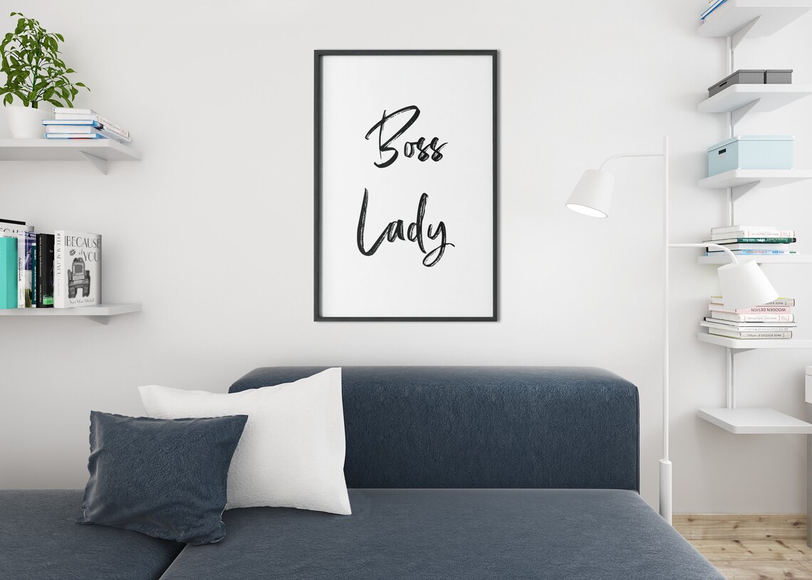 Boss Lady Print Feminist Wall Art Like A Boss Print Feminist Print Feminist Poster Girl Boss Print Boss Lady Sign Boss Lady Wall Art - Image 3