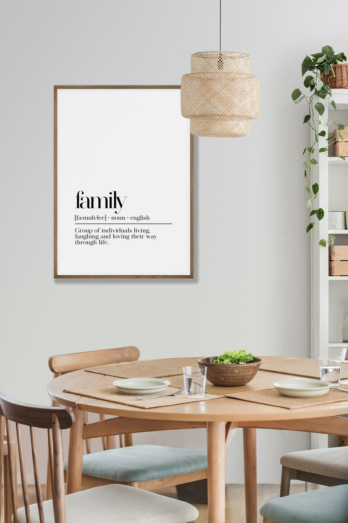 Kitchen Wall Decor Family Definition Print Dining Room Wall Art Modern Art Family Art Family Sign New House Gift Family Gift - Image 5