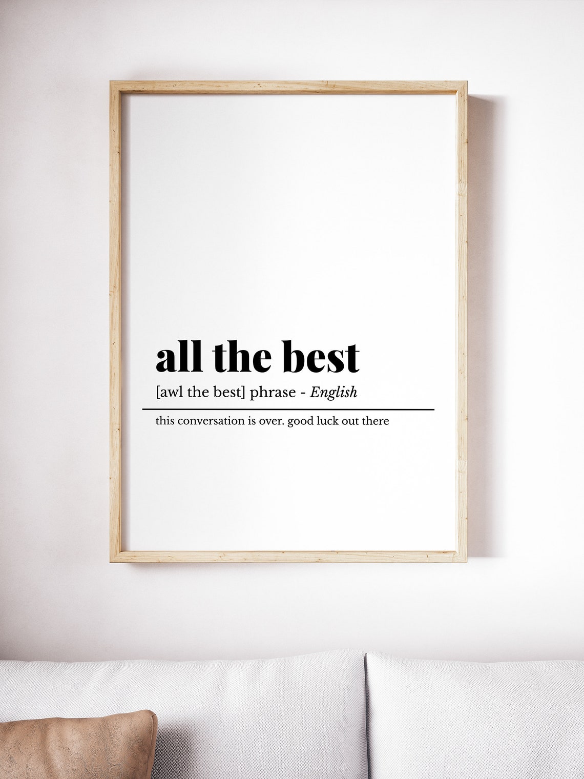 All the Best Funny Definition Poster Sarcastic Office Wall Decor - Image 5
