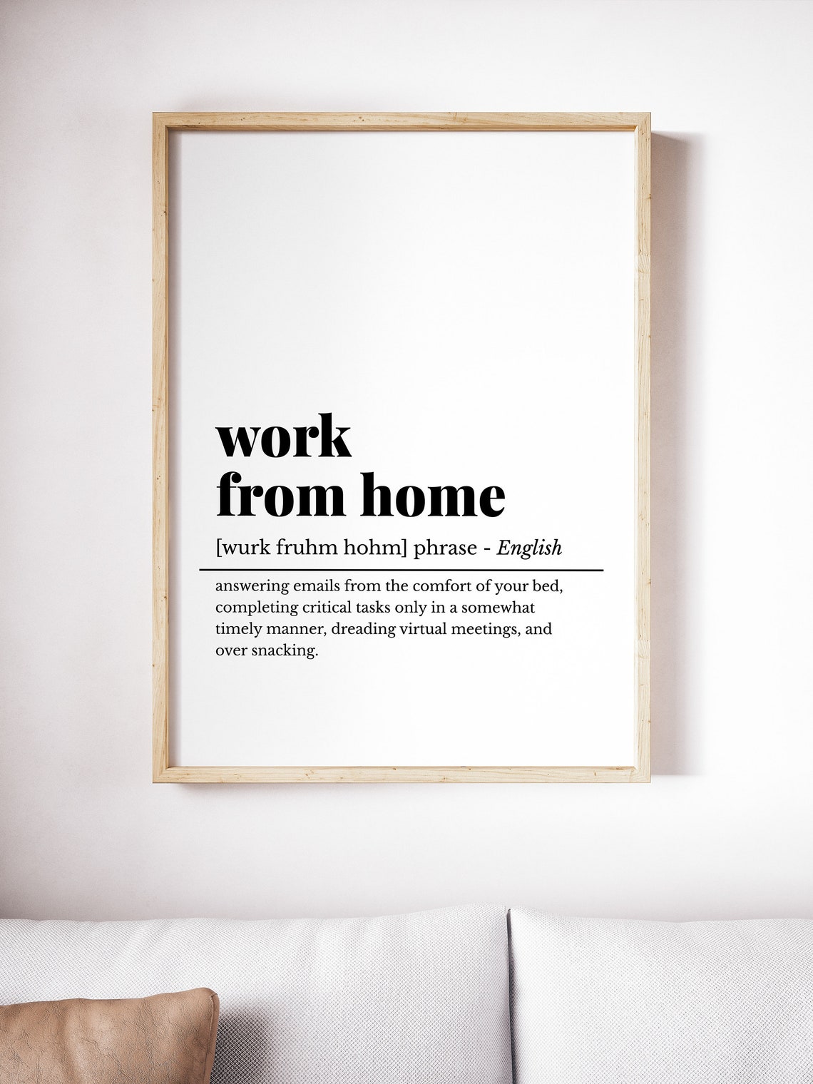 Work From Home Funny Definition Dictionary Style Remote Poster - Image 5