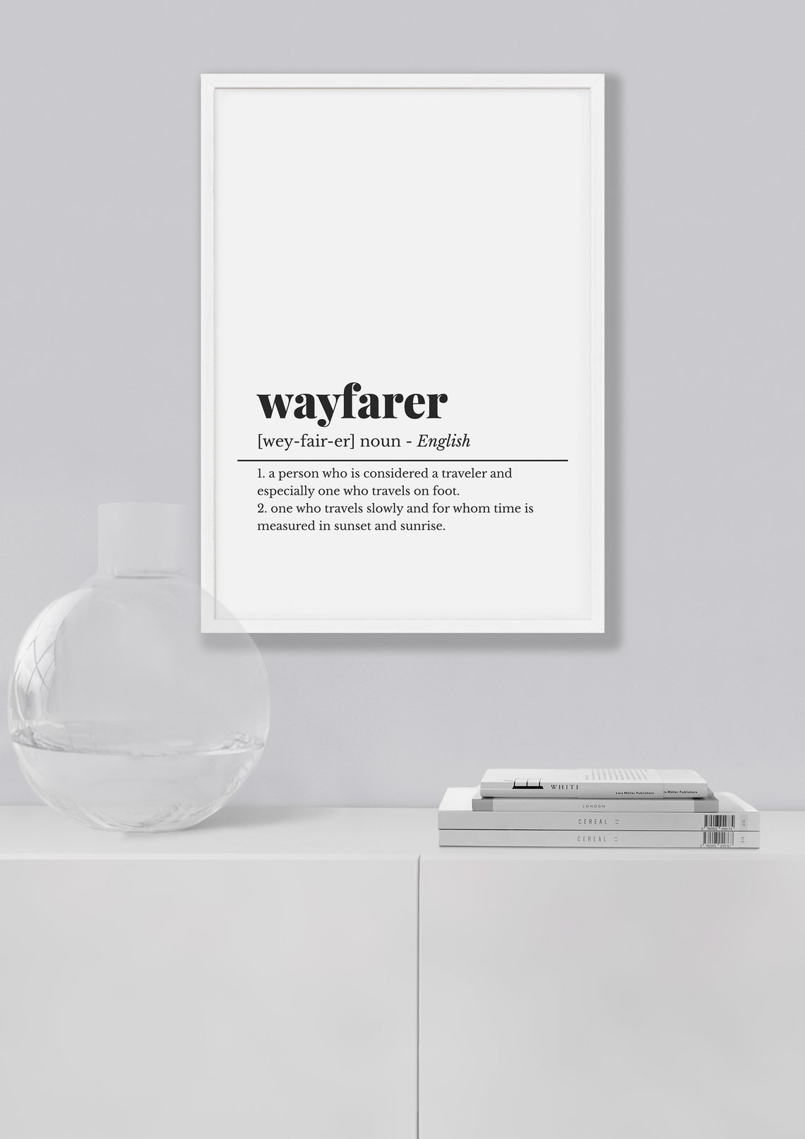 Wayfarer Definition Dictionary Art Wanderlust Travel Quote Wall Poster - Image 2