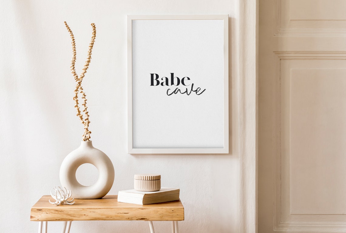 Babe Cave Chic Stylish Script Beauty Room Vanity Wall Decor Poster - Image 3