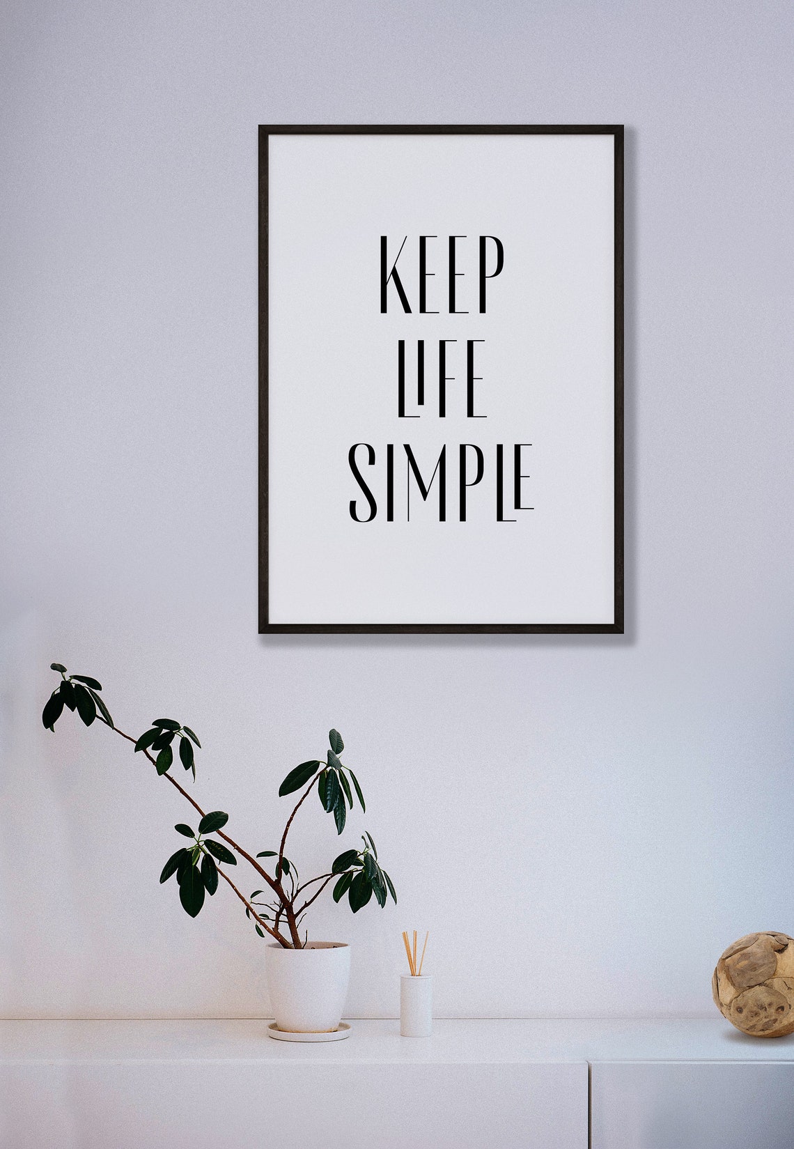Keep Life Simple Quote Print Minimalist Modern Typography Wall Decor - Image 5