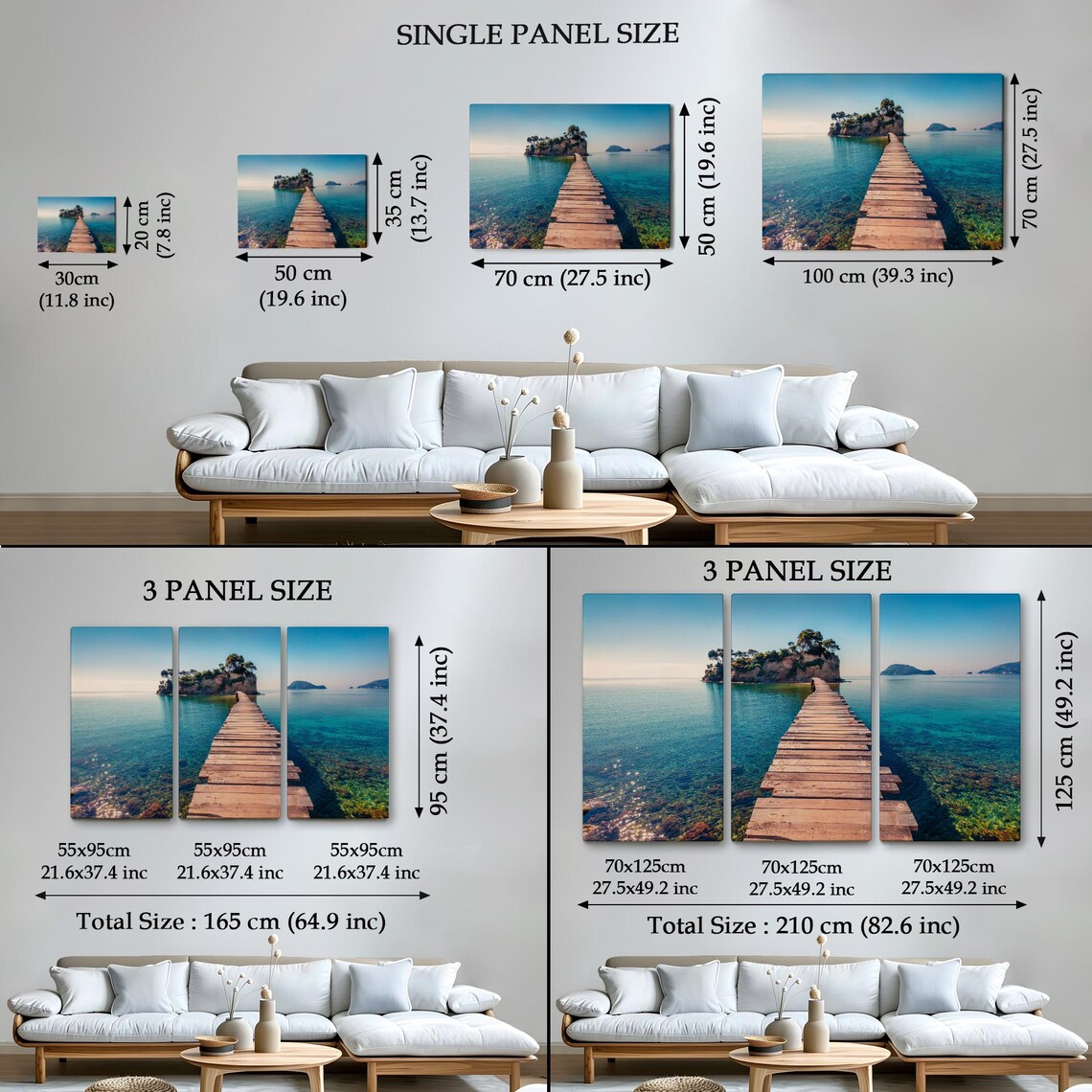 Zakynthos Greece Wooden Footbridge Turquoise Sea Island Travel Poster - Image 4