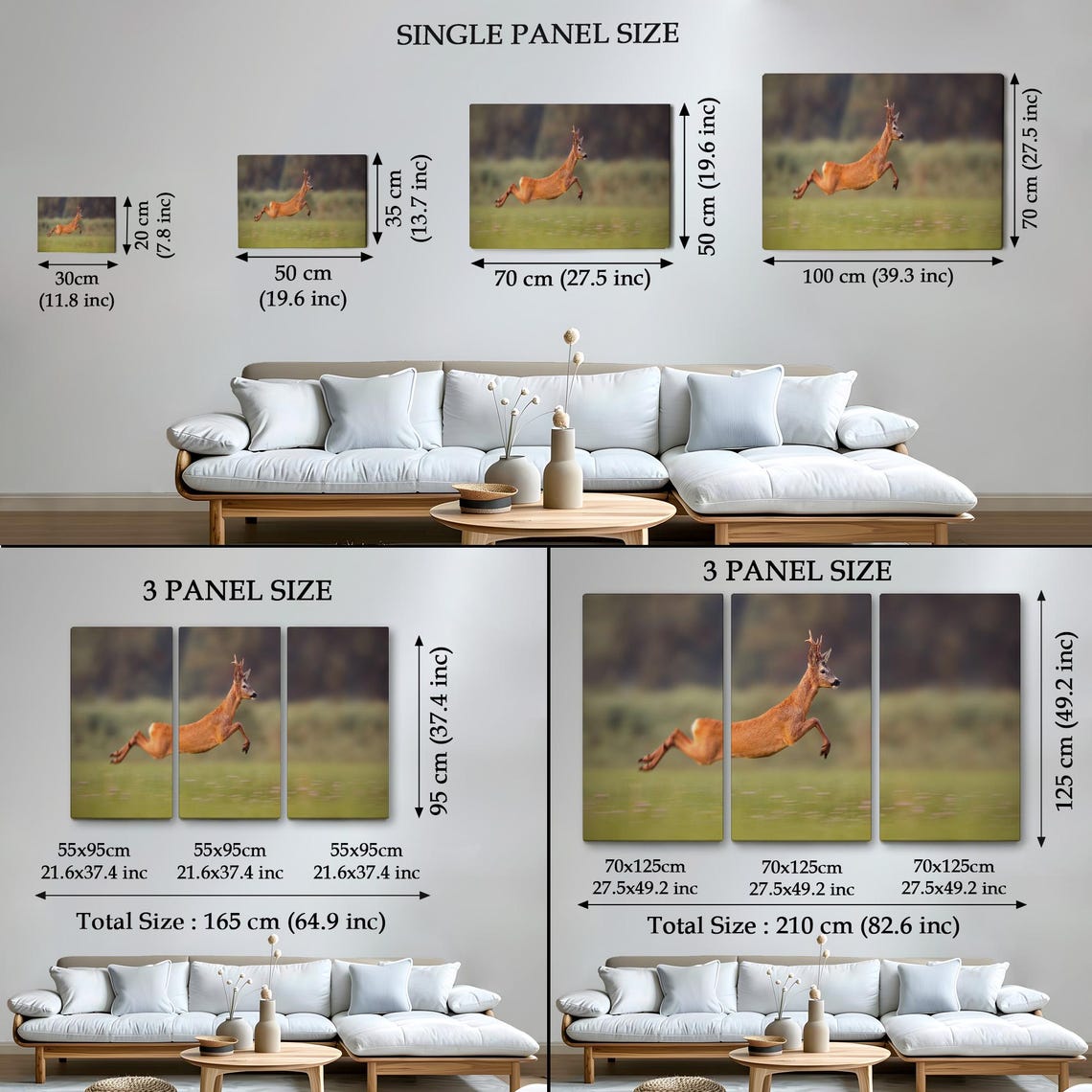 Leaping Roe Deer Buck Meadow Jump Wildlife Photography Action Poster - Image 4