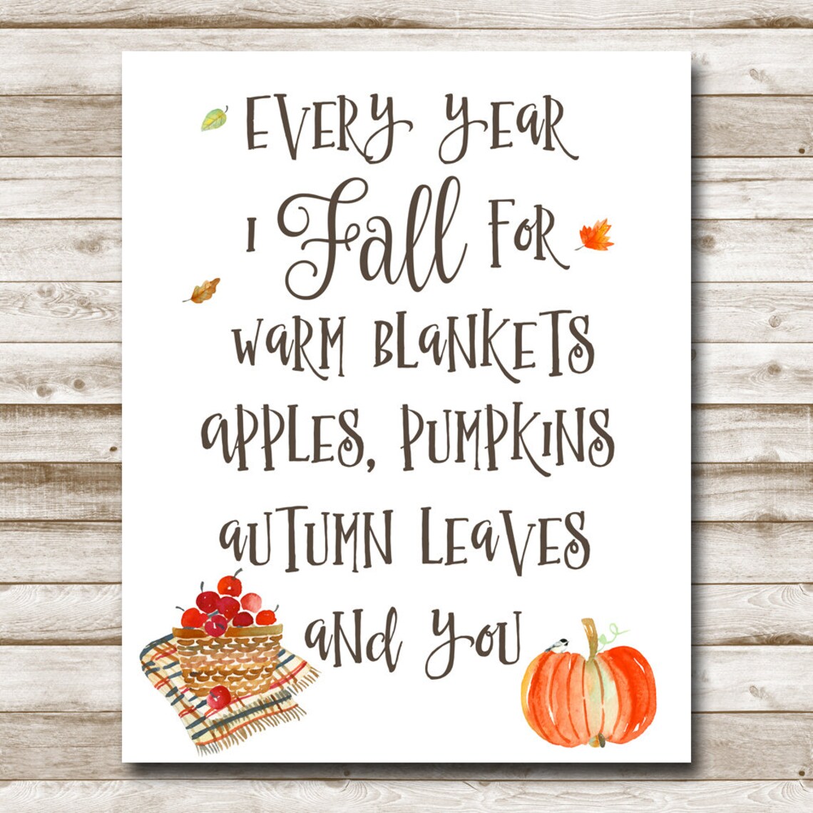 Every Year I Fall For Autumn Love Farmhouse Fall Quote Art Print - Image 4