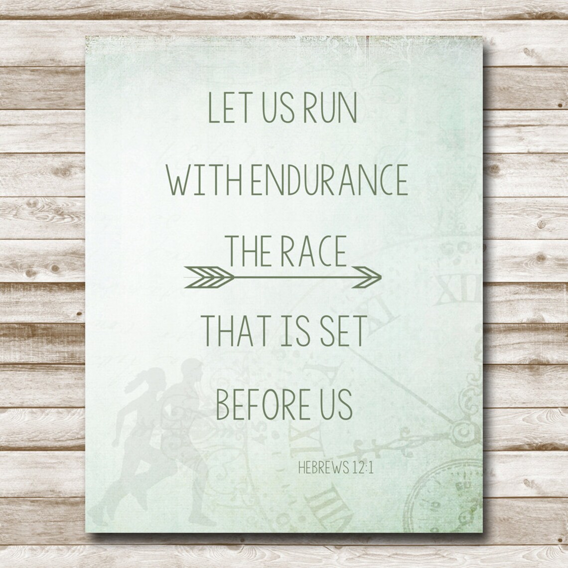 Hebrews 12:1 Bible Verse Inspirational Scripture Art Print - Image 3