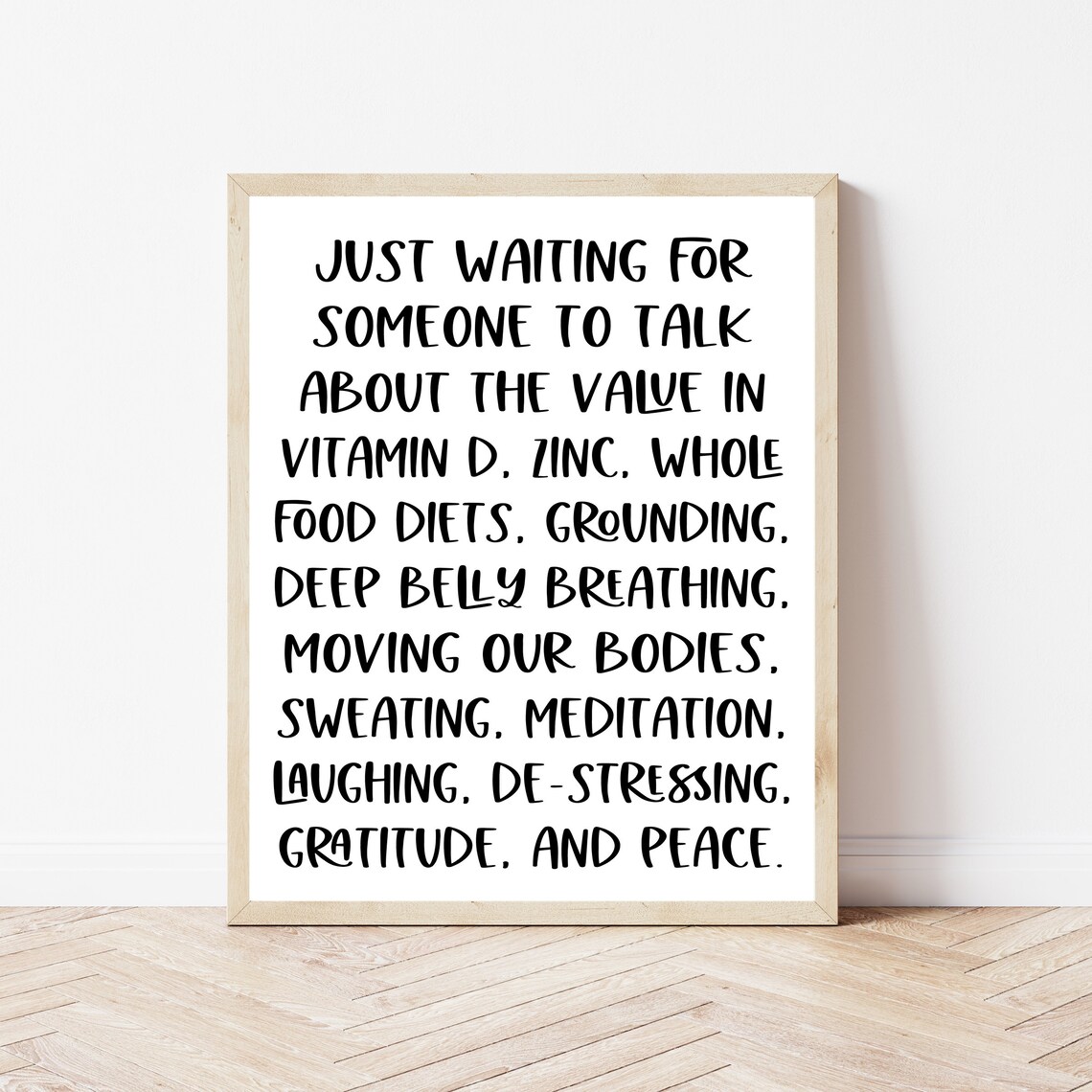 Holistic Health Immune System Wellness Wall Sign
