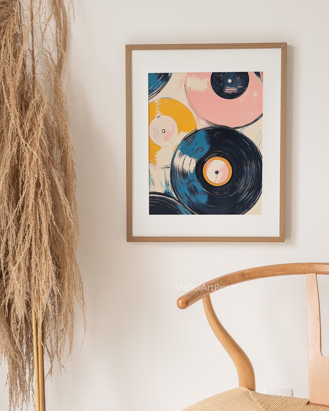 Vibrant Vinyl Records Retro Music Poster Print - Image 3