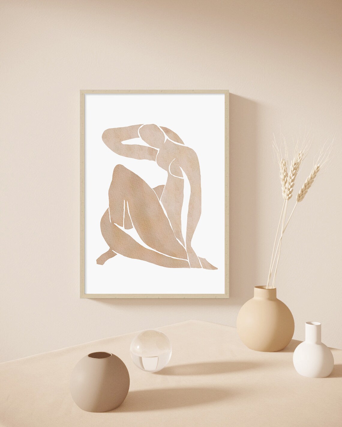 Matisse-Inspired Abstract Print, Minimalist Wall Decor