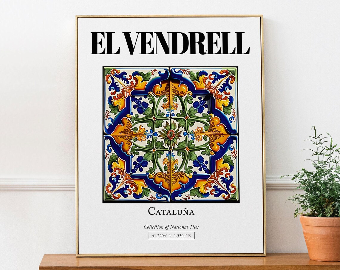 El Vendrell Catalua Spain Minimalist Travel Poster