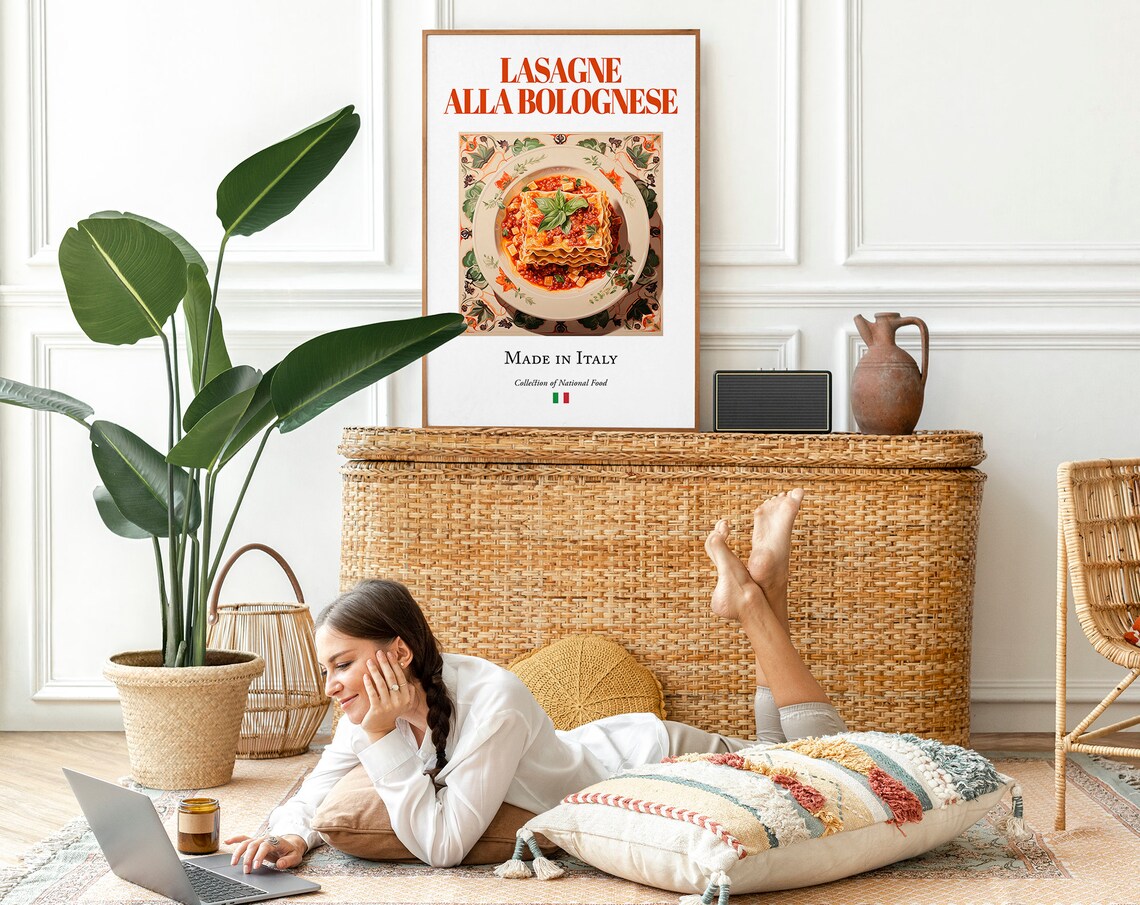 Lasagne Alla Bolognese Maiolica Tile Plate Art Print - Image 2