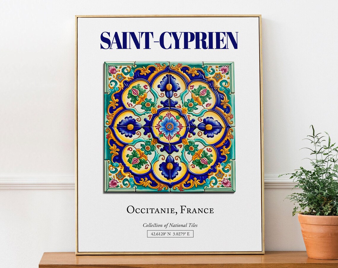 Saint-Cyprien Occitanie France Travel Poster