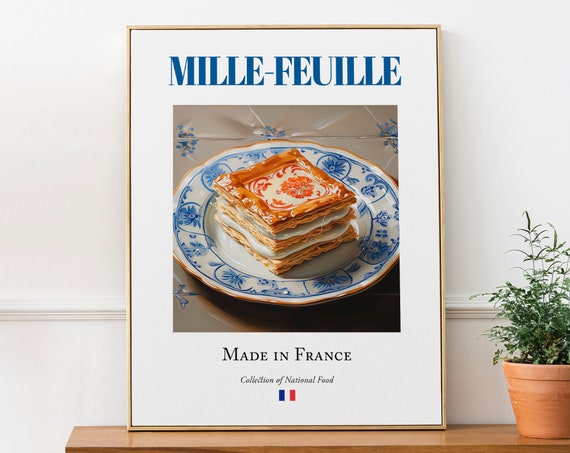Mille Feuille On Maiolica Tile Plate, Art Print