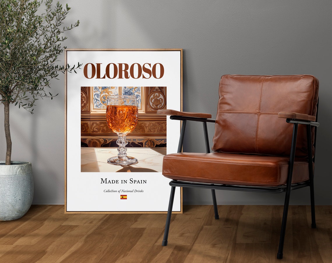 Oloroso On Maiolica Tile, Spanish Beverage Art Print - Image 4