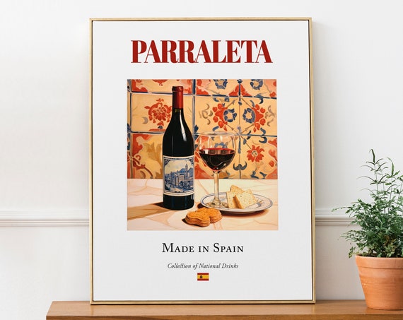 Parraleta On Maiolica Tile, Traditional Aragon Art Print