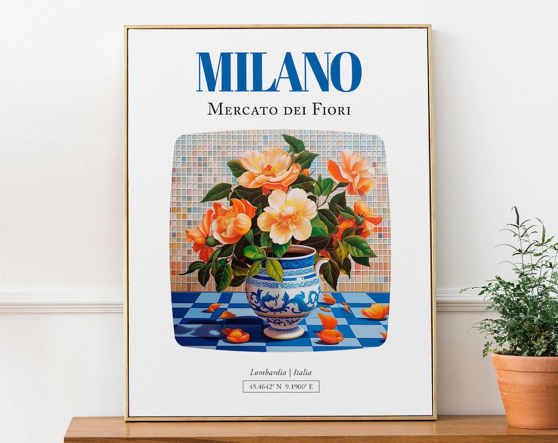Milano Lombardia Italia Mercato Dei Fiori Art Print