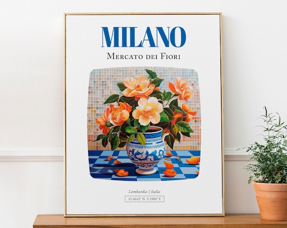 Milano Lombardia Italia Mercato Dei Fiori Art Print