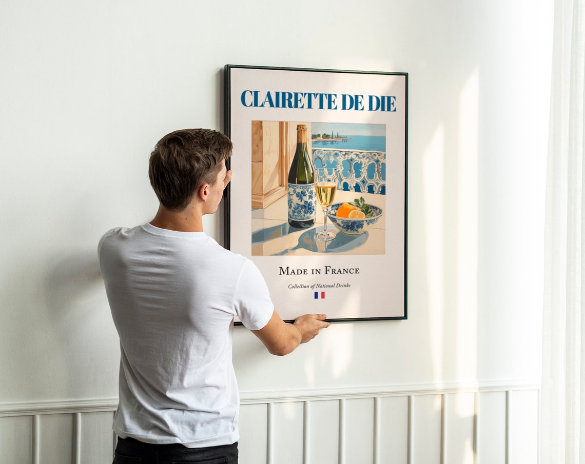 Clairette De Die Maiolica Tile, French Beverage Art Print - Image 3