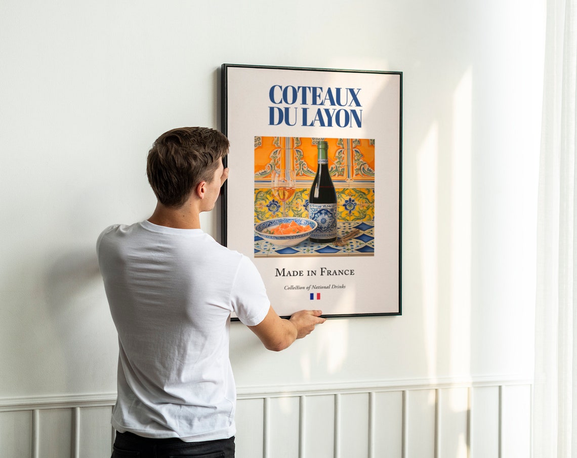 Coteaux Du Layon Maiolica Tile, Maine-et-Loire Poster Print - Image 4