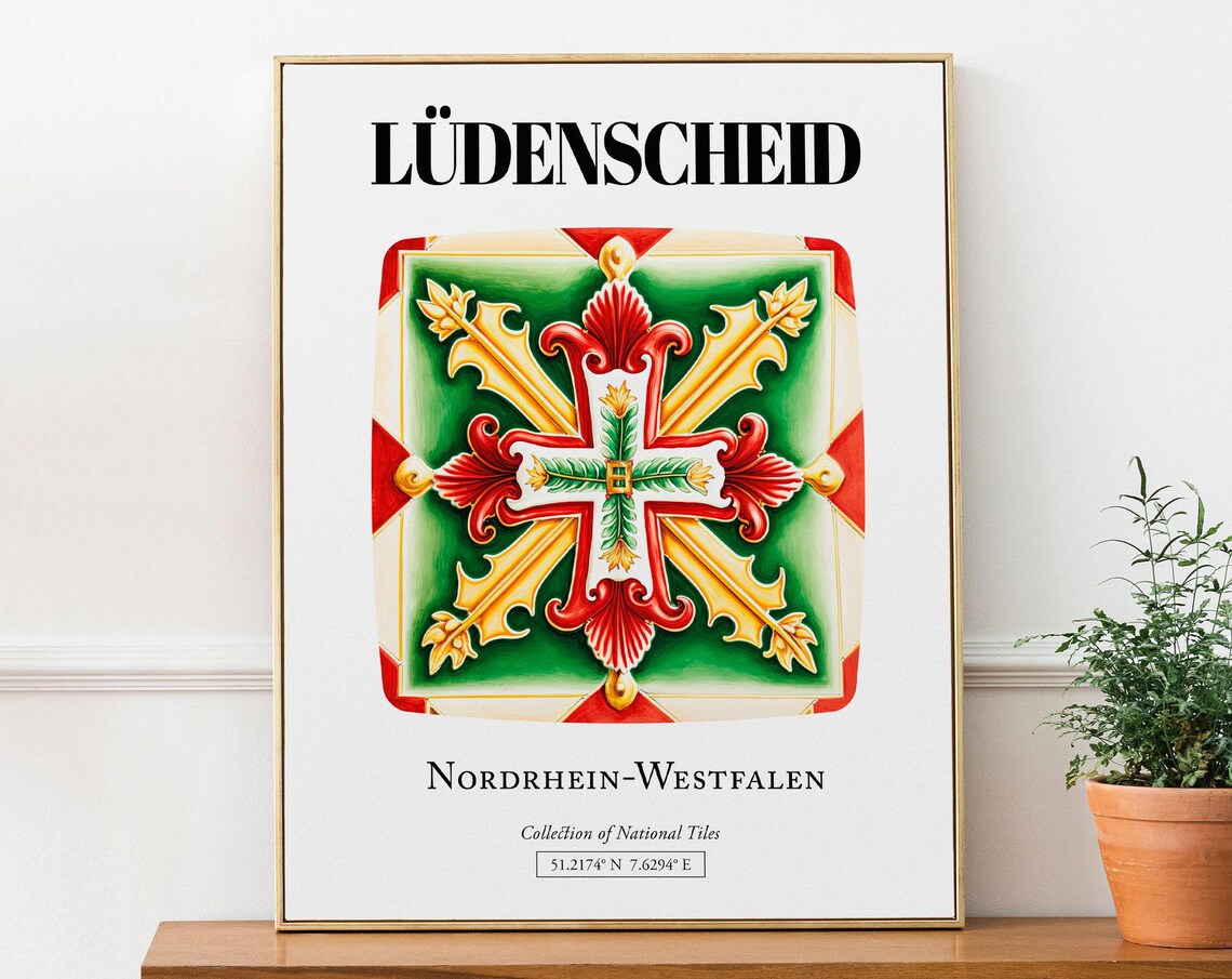 Ldenscheid Nordrheinwestfalen Germany Travel Poster