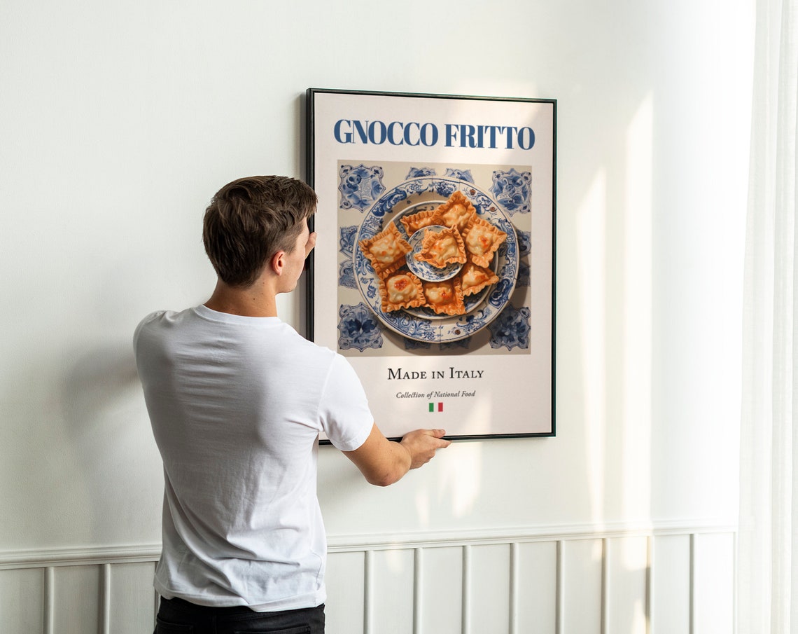Gnocco Fritto on Maiolica Tile Plate, Art Print - Image 2