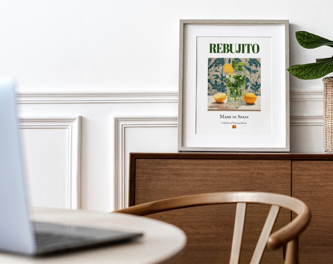 Rebujito On Maiolica Tile, Spanish Beverage Poster - Image 4