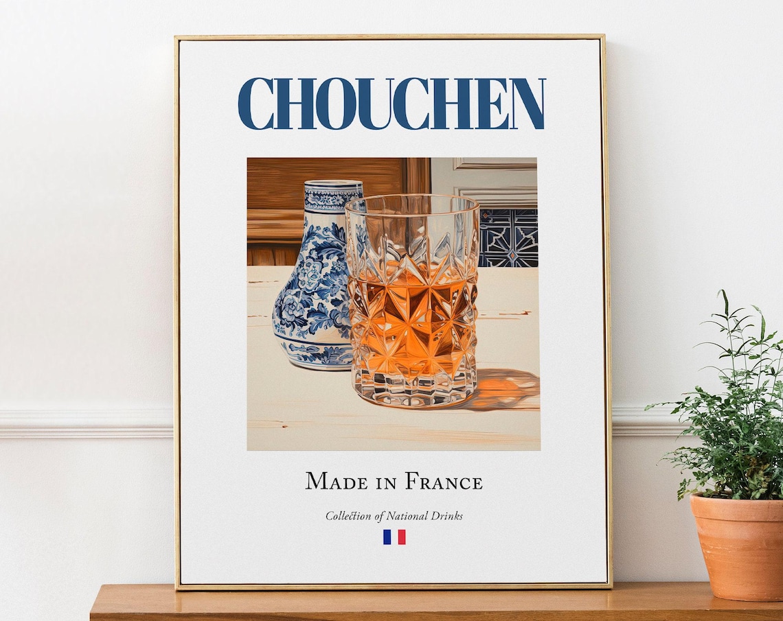Chouchen On Maiolica Tile, French Beverage Art Print