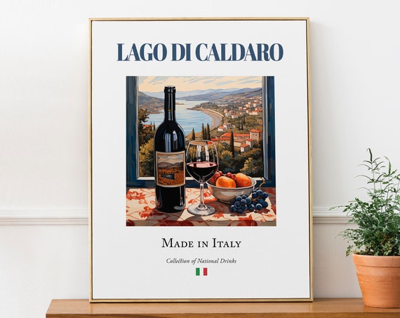 Lago Di Caldaro On Maiolica Tile, Travel Poster