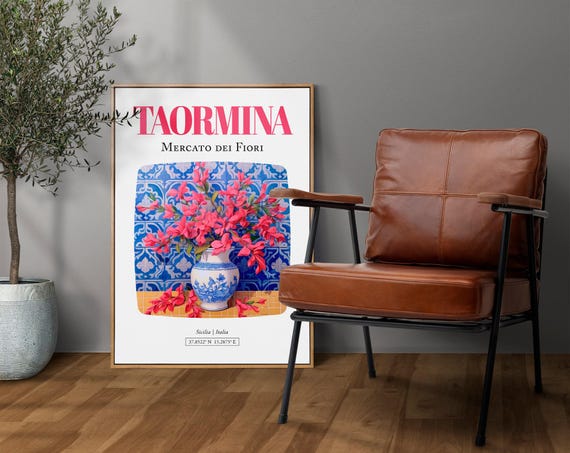 Taormina Sicilia Italia Mercato Dei Fiori Art Print