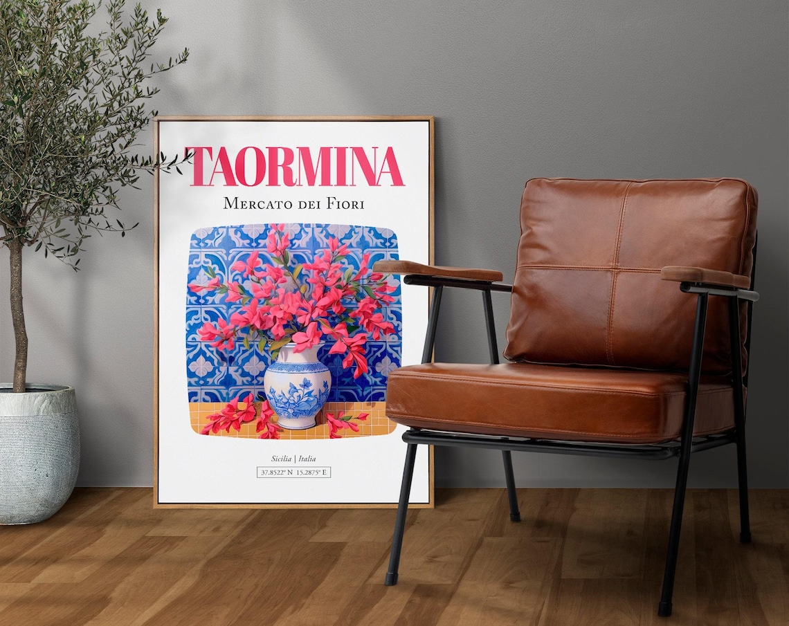 Taormina Sicilia Italia Mercato Dei Fiori Art Print