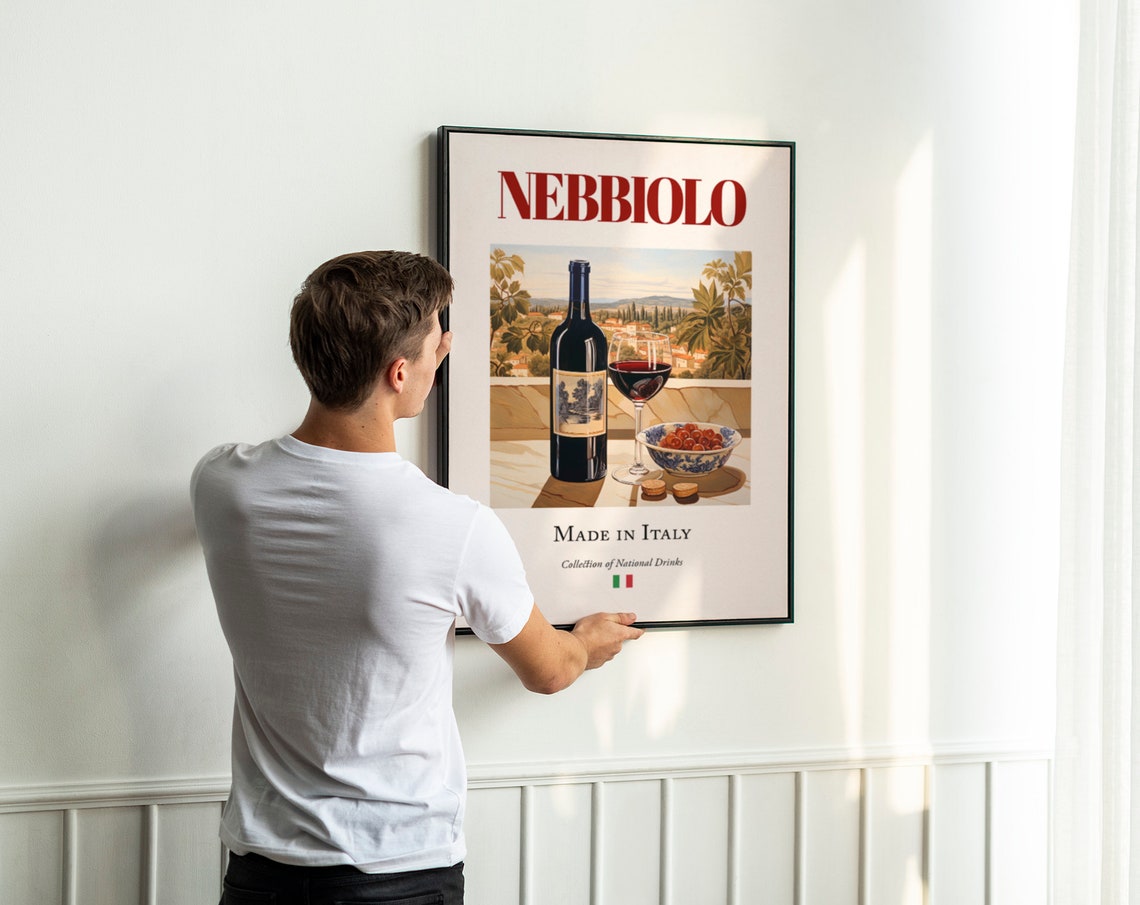 Nebbiolo on Maiolica Tile, Italian Beverage Poster - Image 3