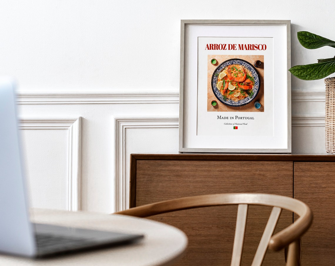 Arroz De Marisco on Azulejo Tile Plate, Portugal Travel Poster - Image 4