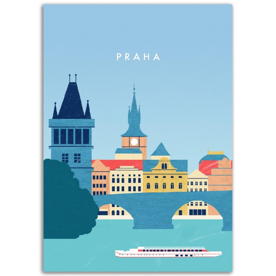 Prague Minimalist Cityscape Art Print, Praha - Image 2
