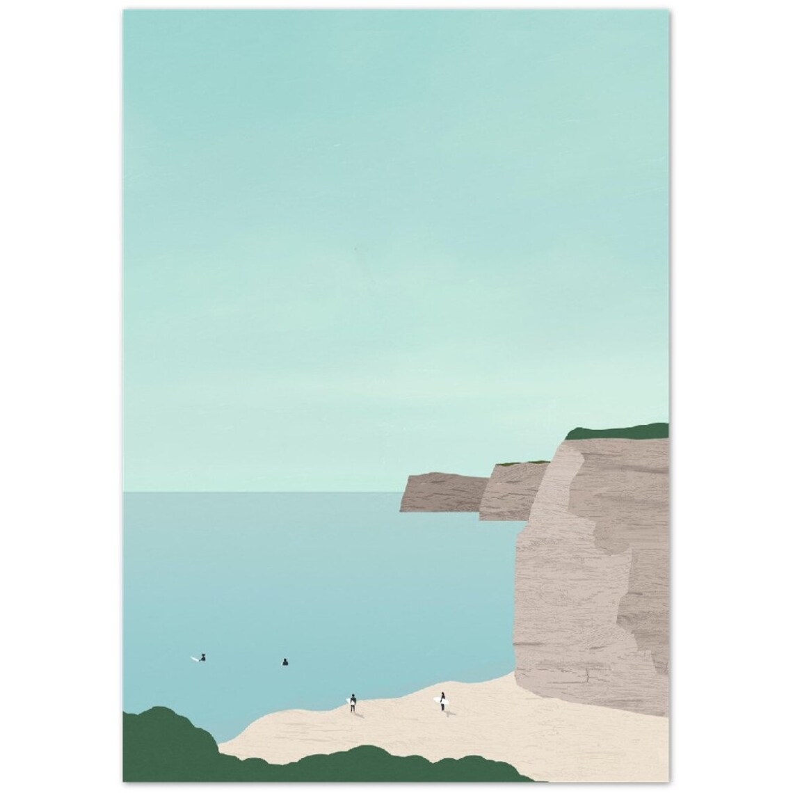 Algarve Minimalist Travel Poster, Coastal Art Print - Image 2