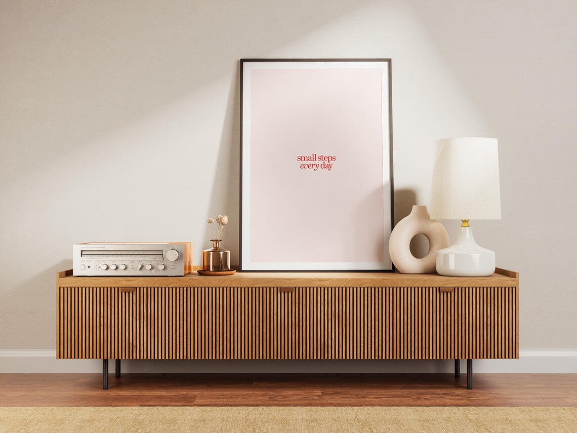 Small Steps Every Day Affirmation, Minimalist Poster - Image 3
