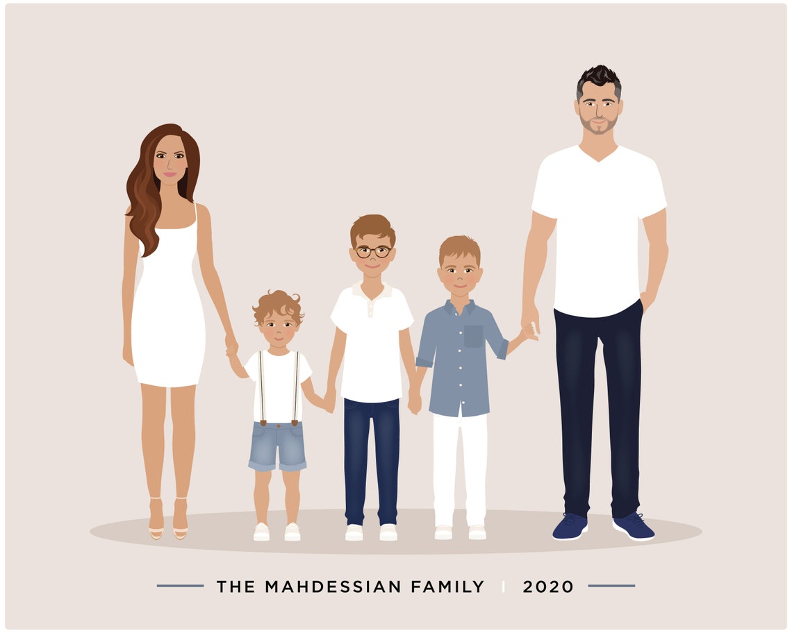 Family Drawing, Add Person Art Print - Image 3