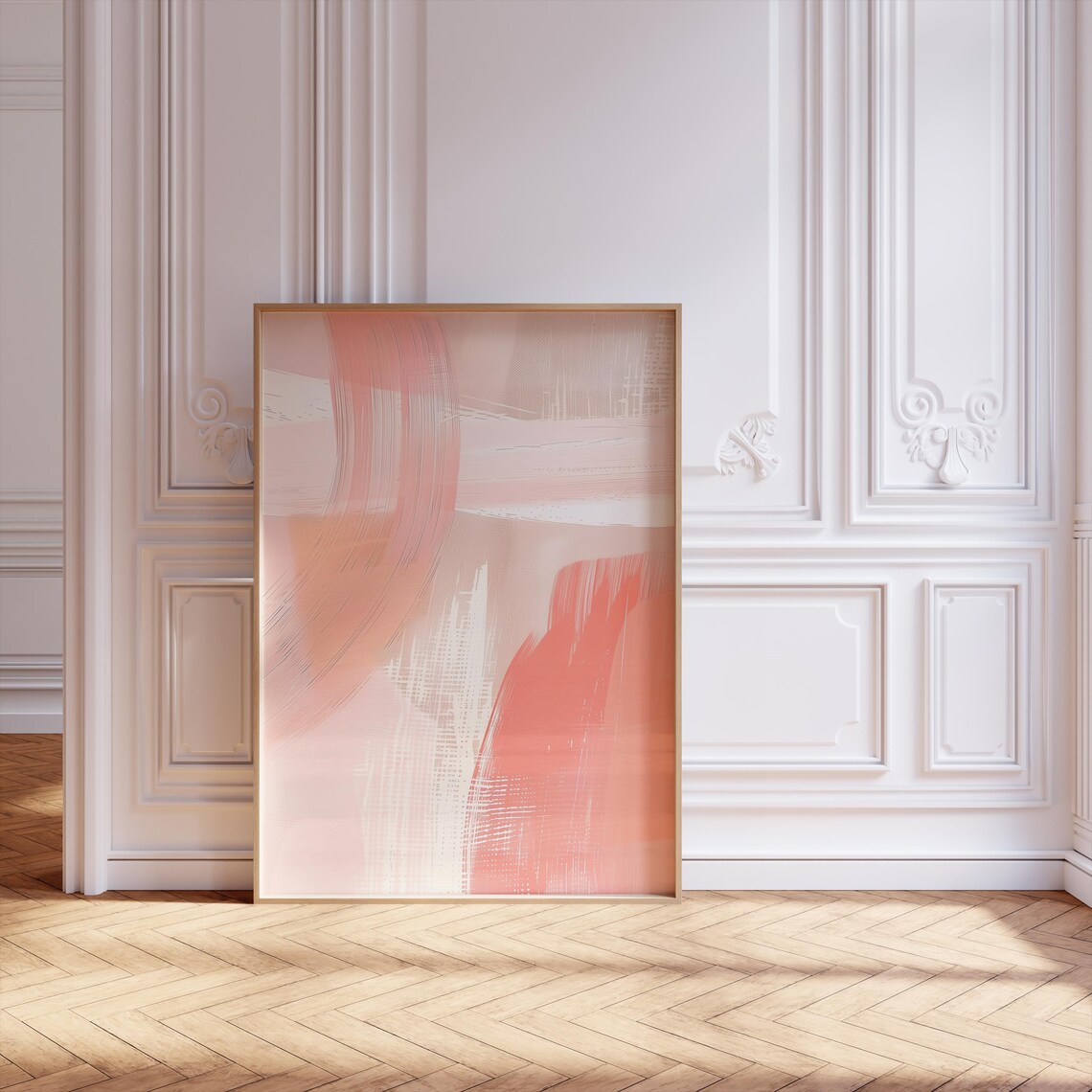 Neutral Wall Art Abstract Print, Minimalist Scandinavian