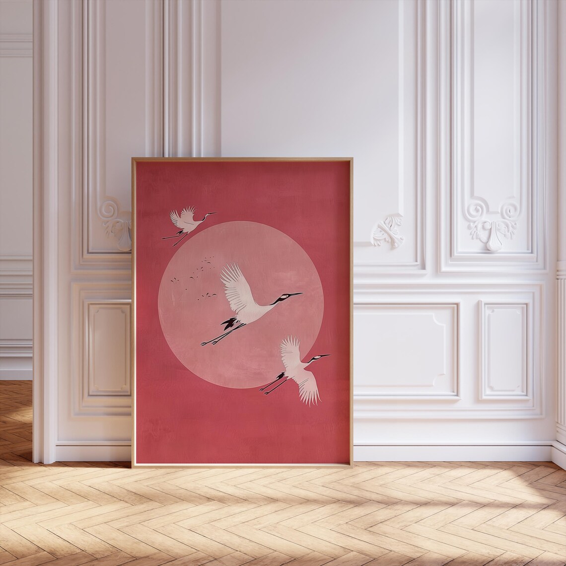 Japanese Art Print, Japandi Minimalistic Wall Decor