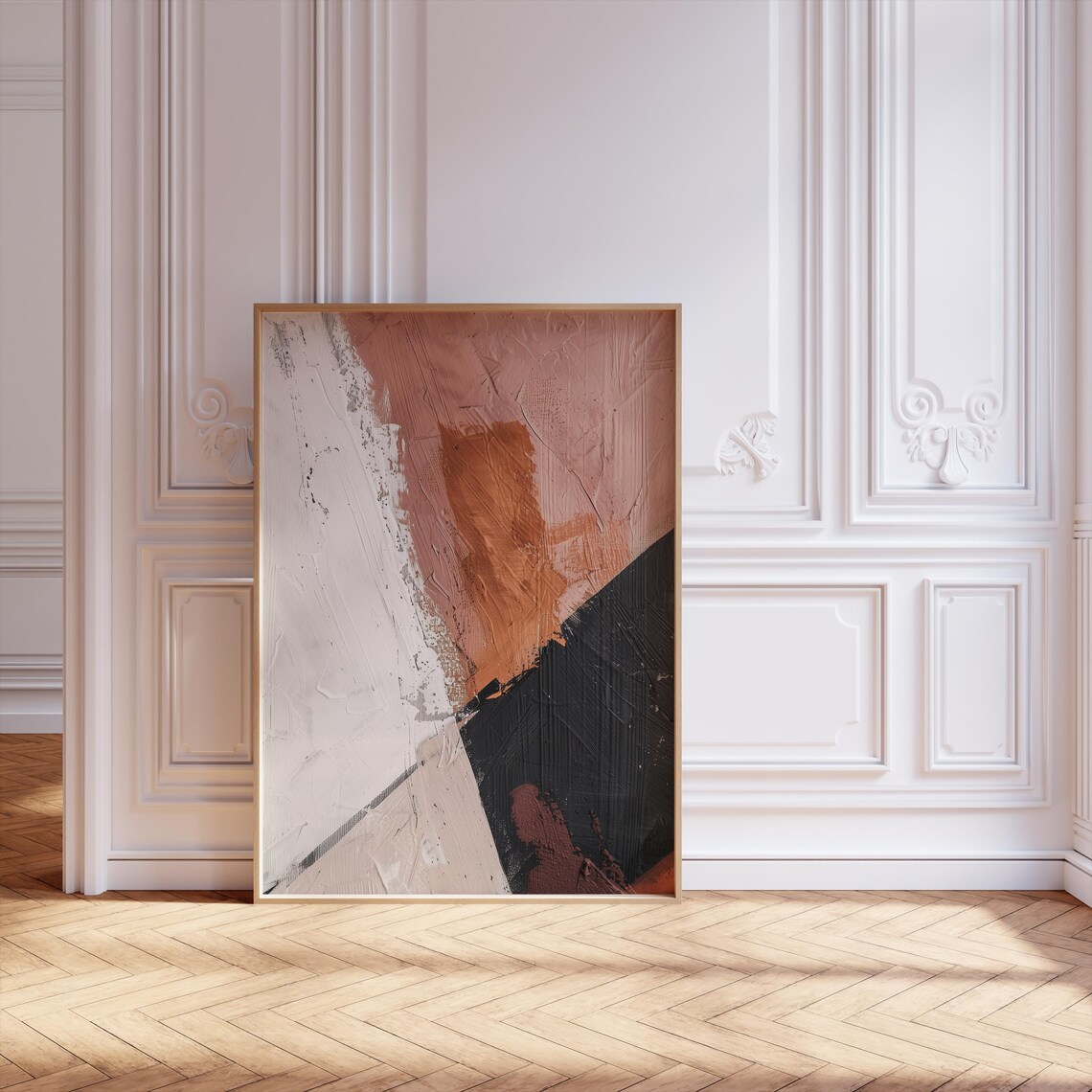 Neutral Abstract Poster Print, Scandinavian Minimalist