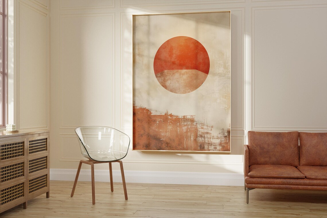 Abstract Japandi Neutral Art Print, Minimalist Japanese Art - Image 2